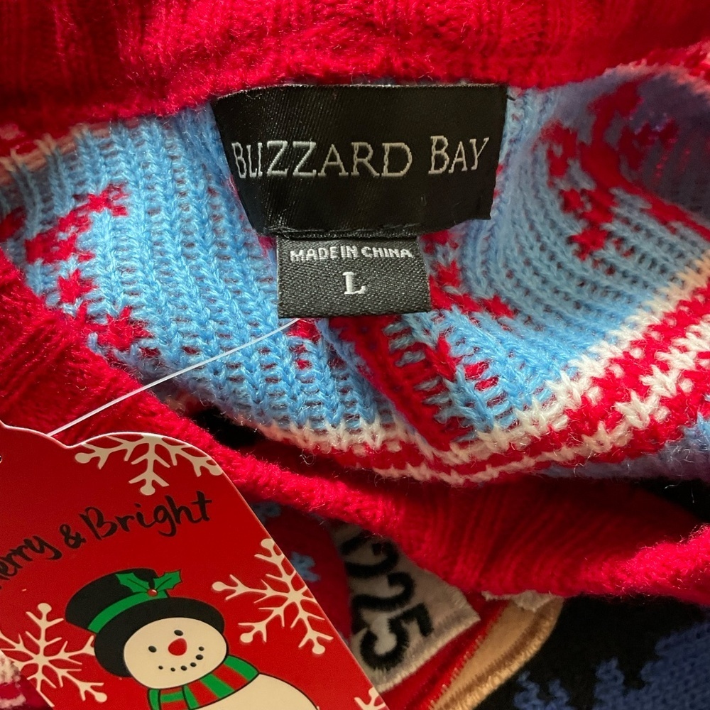 NWT, Blizzard Bay Long Sleeve Ugly Christmas Sweater, Spouse Matching Sweaters - Picture 5 of 5